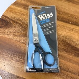 Wiss CB7 Pinking Shears 7.5 Inch Zig Zag Scissors Black Handle with Case